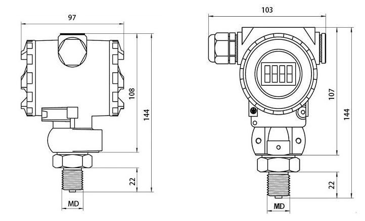 Pressure Transmitter with Local Indicator Pressure Transmitter with Local Indicator