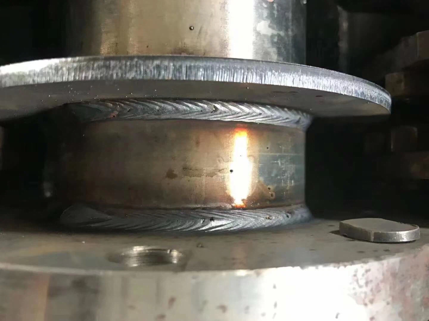 Electromagnetic flowmeter welding